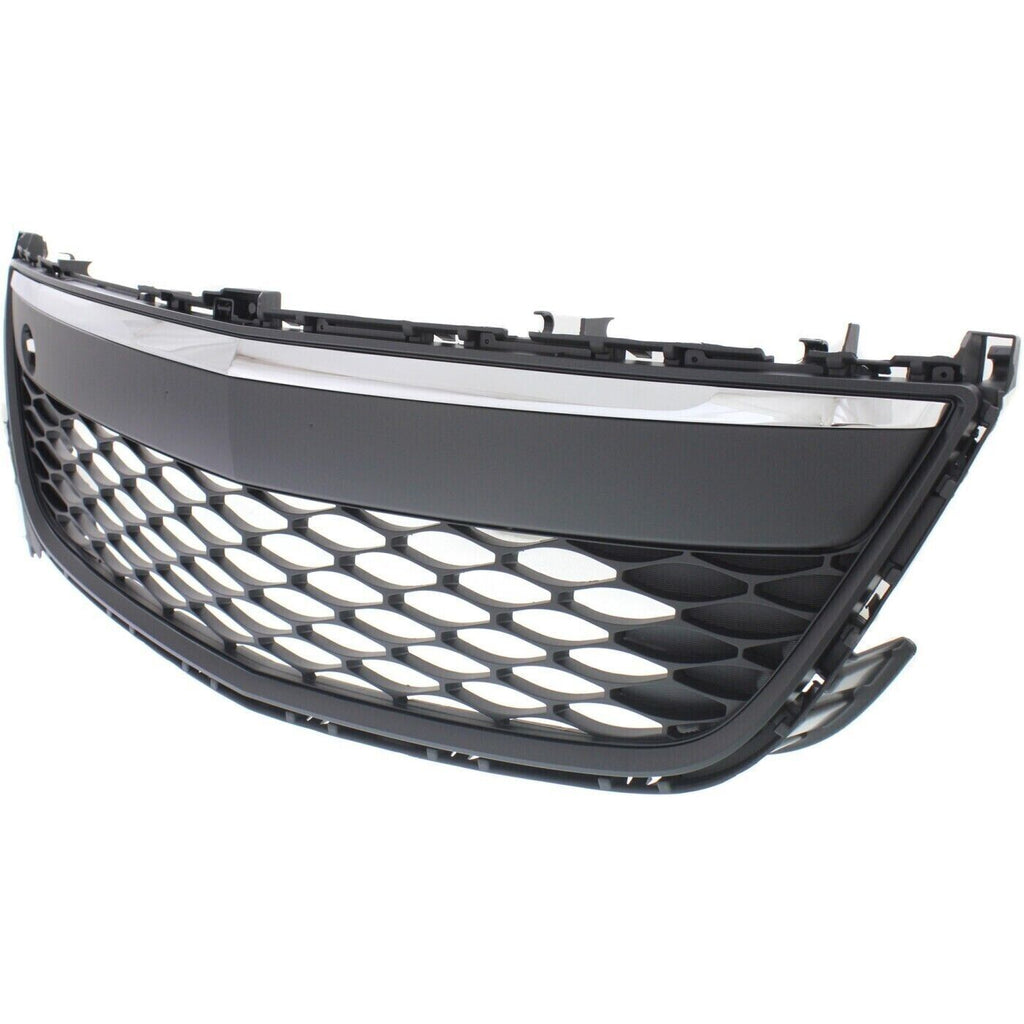 Front Bumper Lower Grille Black with Chrome Trim For 2010-2012 Mazda CX-7