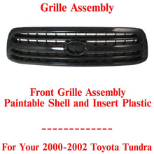 Load image into Gallery viewer, Front Grille Assembly Paintable Shell / Insert Plastic For 2000-02 Toyota Tundra