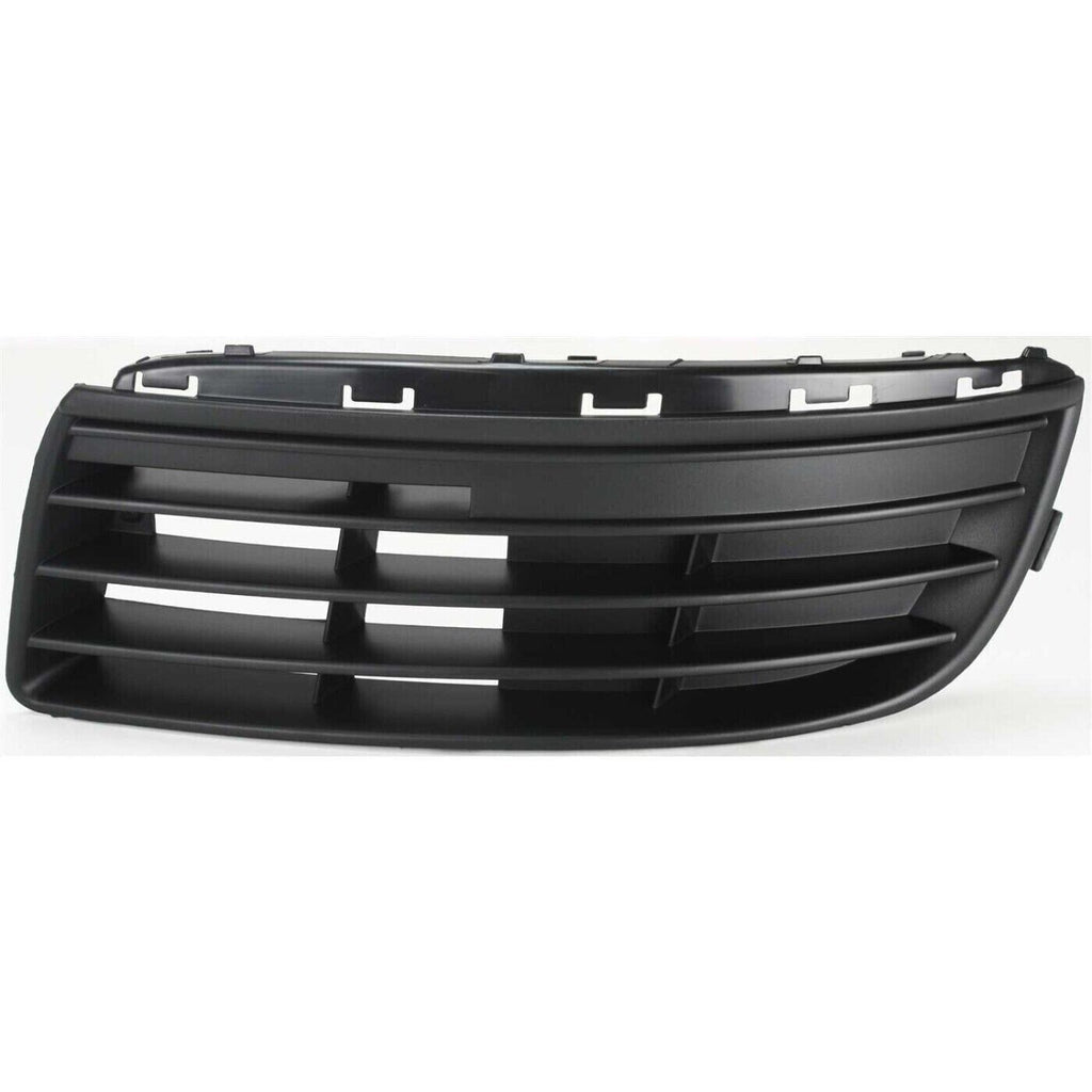 Front Bumper Chrome Moldings + Fog Cover Textured For 2005-2010 Volkswagen Jetta