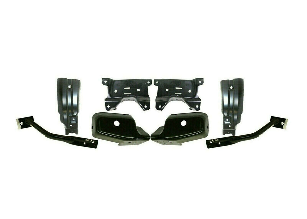 Front Bumper Impact Mounting Brace Brackets Left & Right Side For 2007-2010 Chevrolet Silverado 2500HD 3500HD