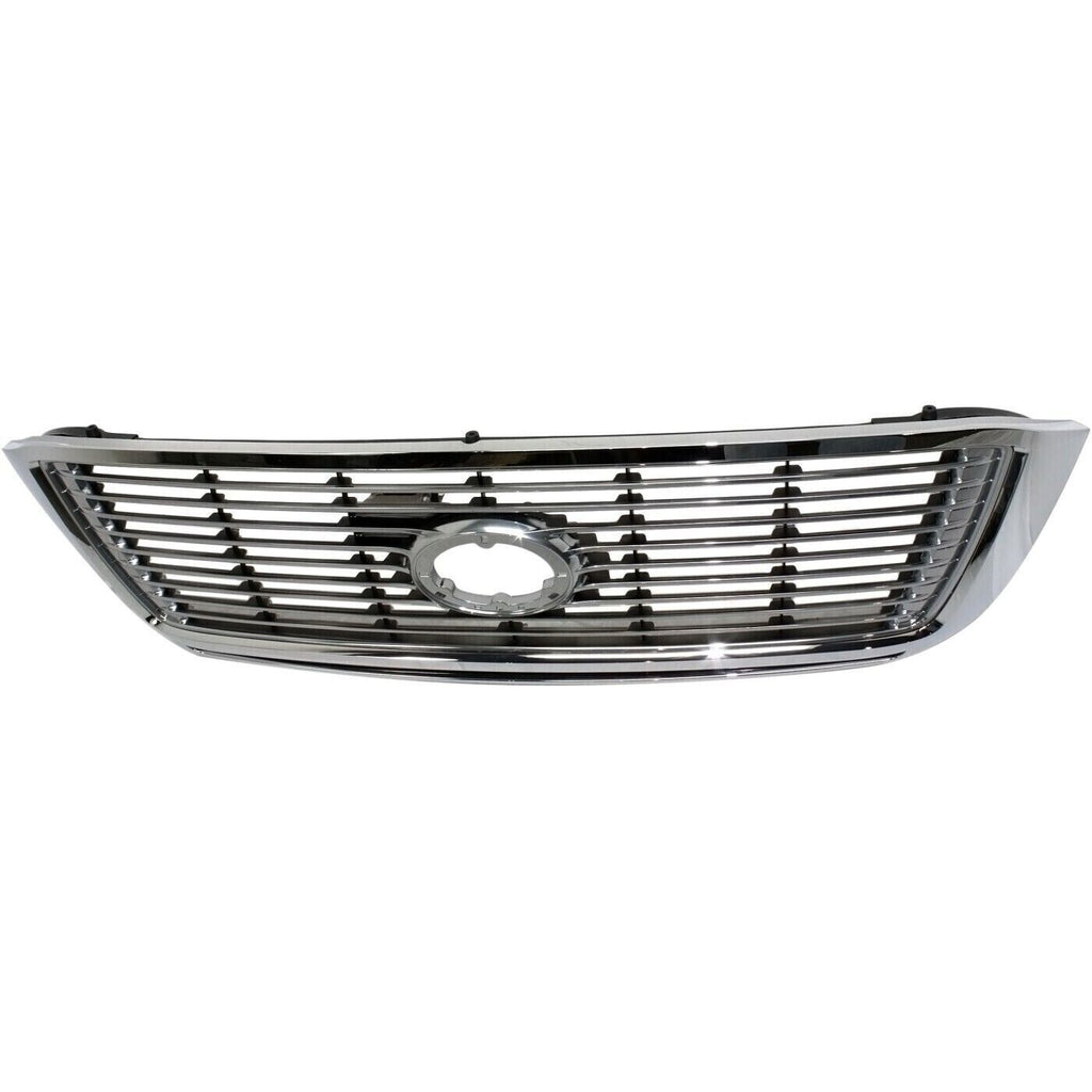 Front Grille Assembly Chrome Shell with Silver Insert For 2010-13 Toyota Tundra