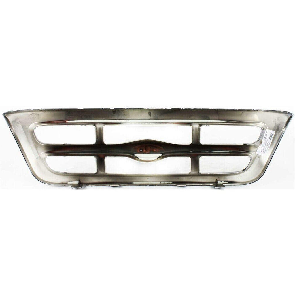 Grille Assembly Chrome Shell / Painted Gray Insert For 98-00 Ford Ranger 2WD XLT