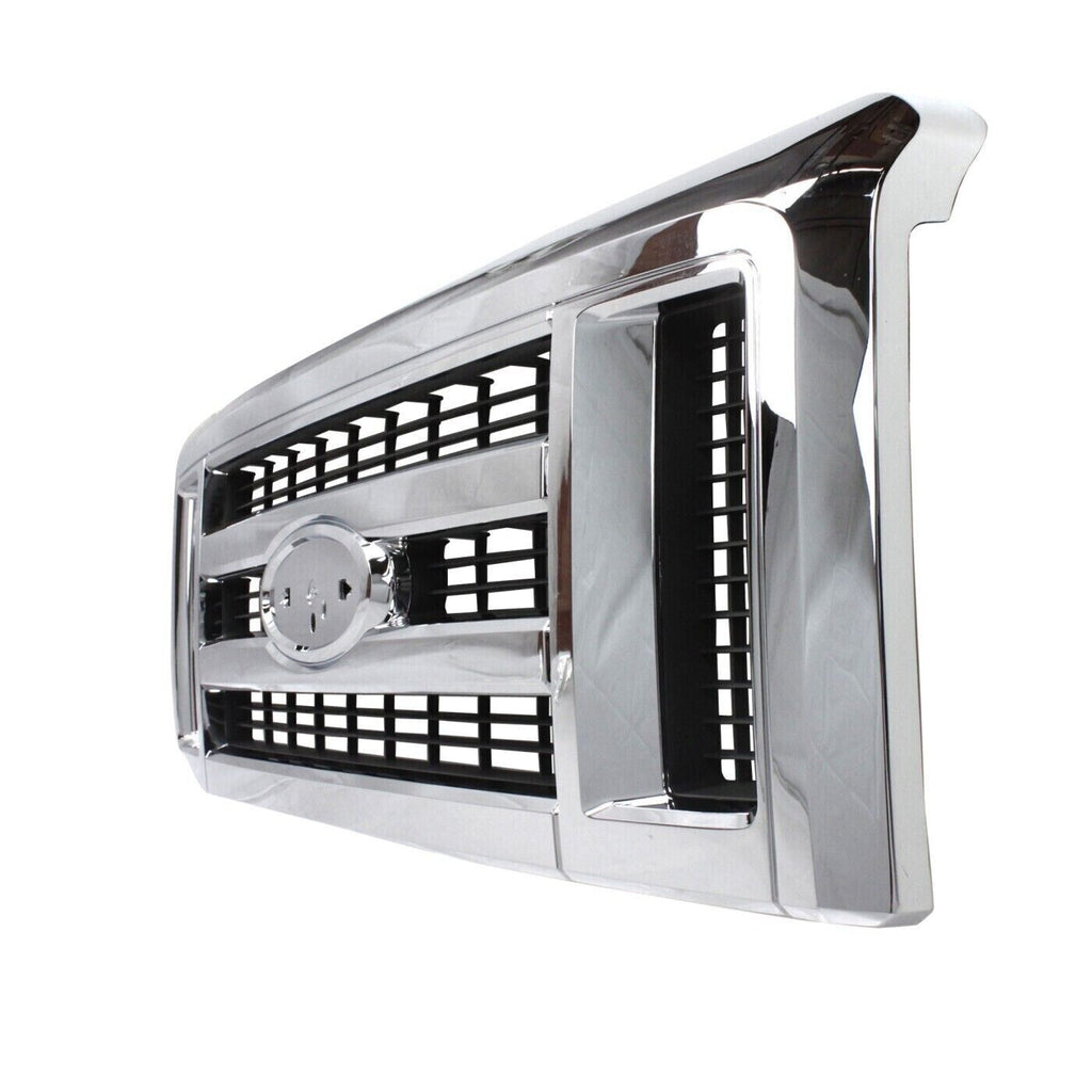 Grille Assembly Chrome Plastic For 2008-2014 Ford E-150 E-250/ 08-21 E-350 E-450