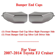 Load image into Gallery viewer, Front Bumper End Caps Silver Left &amp; Right Side For 2007-2014 Toyota FJ Cruiser