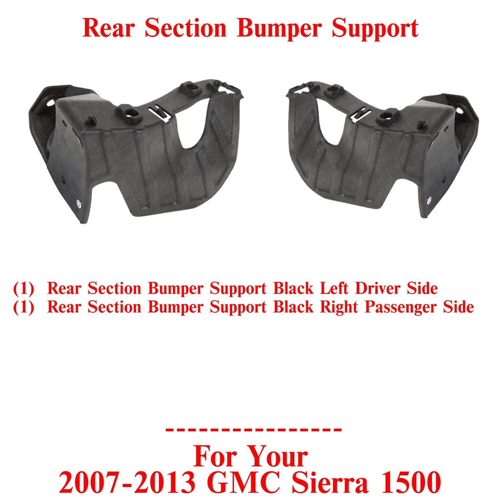 Front Bumper Support Brackets Rear Section LH & RH For 2007-2013 GMC Sierra 1500