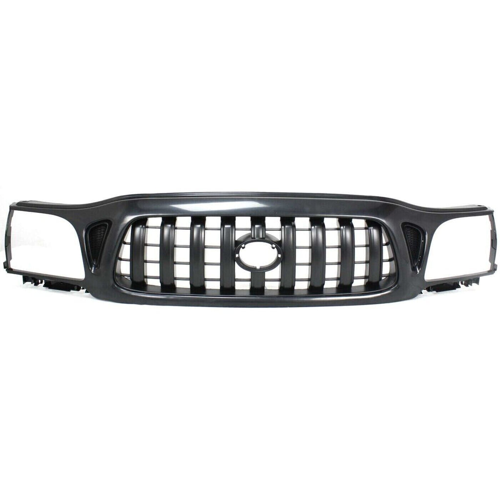 Front Bumper Primed Complete Kit + Grille & Lights For 2001-04 Toyota Tacoma 4WD