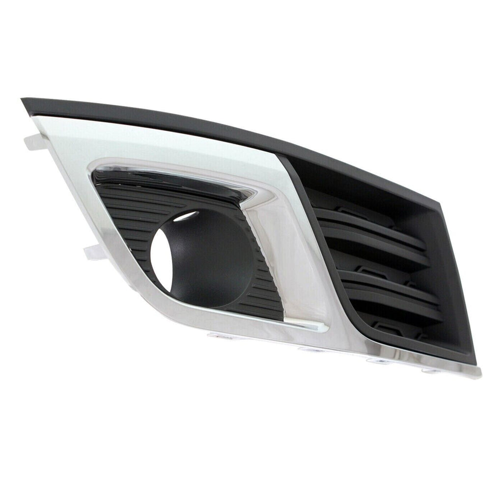 Fog Bezels Trim Black with Chrome Trim LH&RH For 2013-2017 Chevrolet Traverse LT