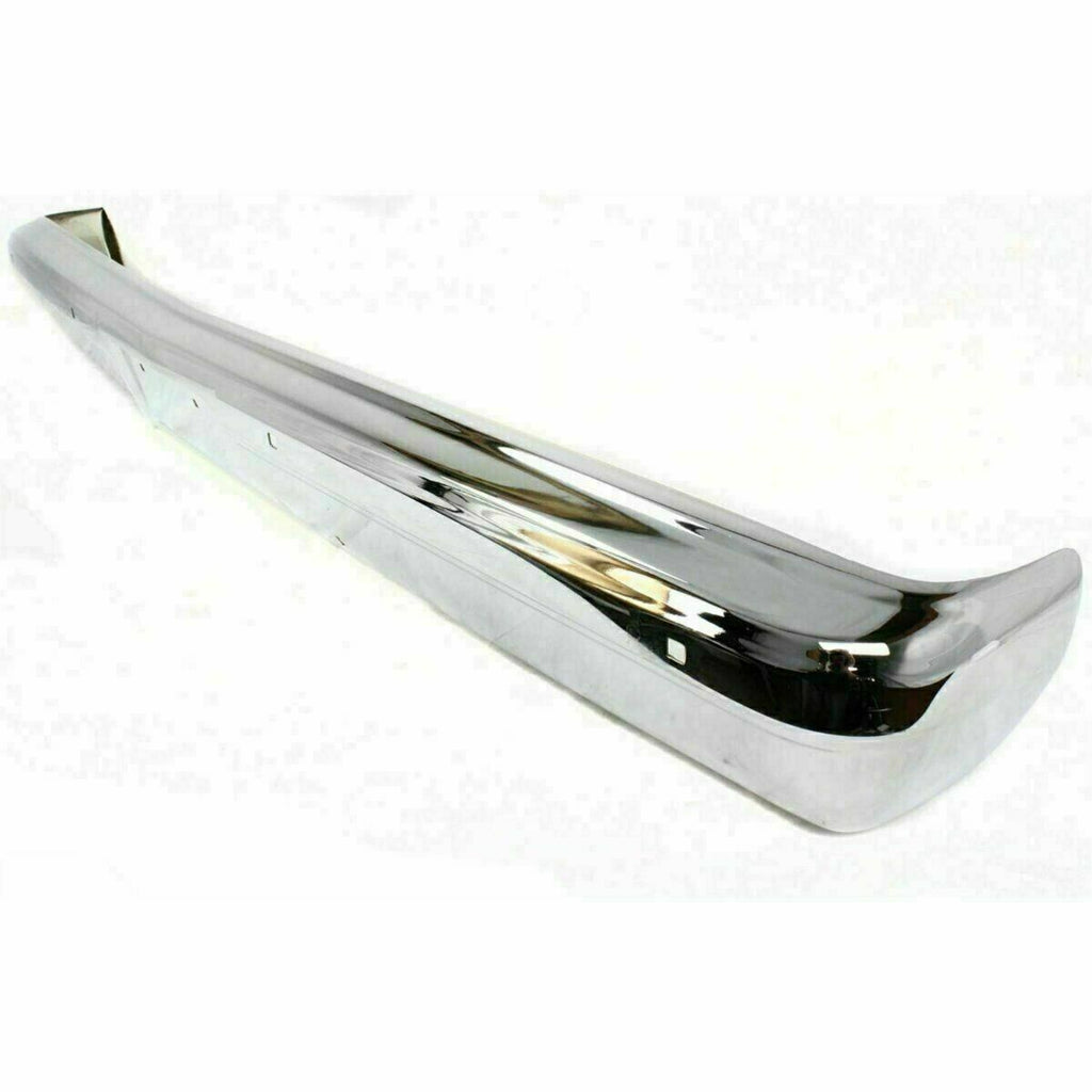 Front Bumper Chrome w/o Impact Strip Holes For 1983-1991 Chevy & GMC C/K Series