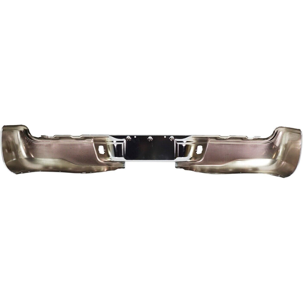 Rear Step Bumper Face Bar Chrome w/o Sensor Holes For 2005-2015 Toyota Tacoma