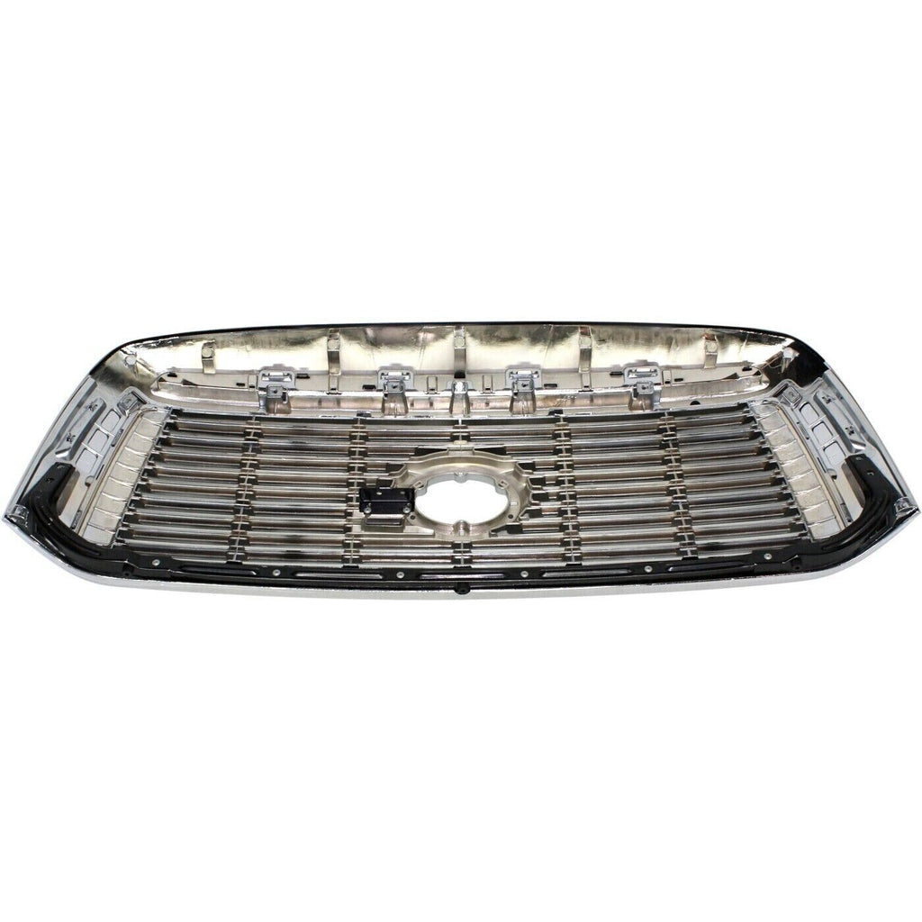 Front Grille Assembly Chrome Shell with Silver Insert For 2010-13 Toyota Tundra