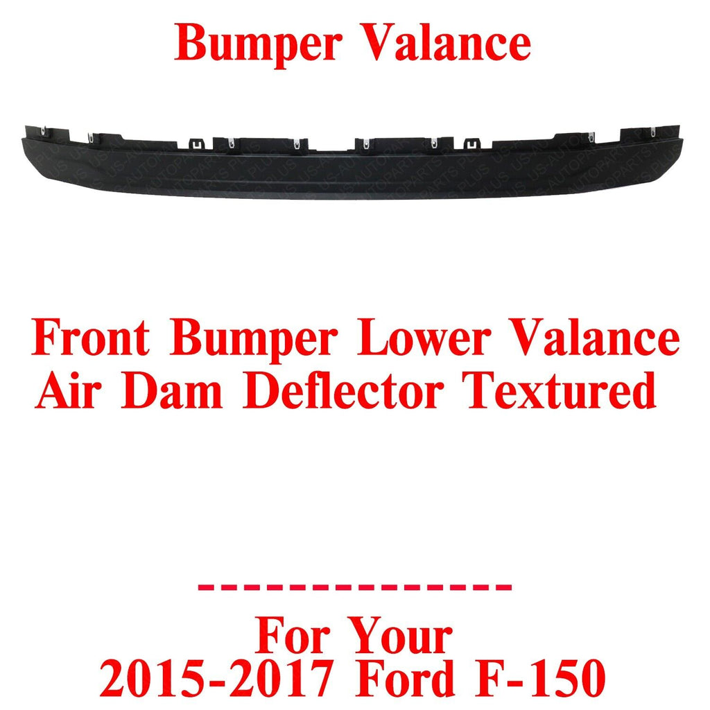 Front Bumper Lower Valance Air Dam Deflector Textured For 2015-2017 Ford F-150