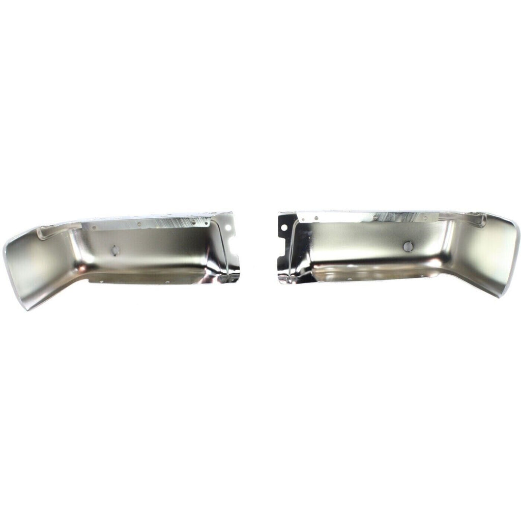 Rear Step Bumper End Caps Chrome Steel Left&Right Side For 2008-2014 Ford F-150