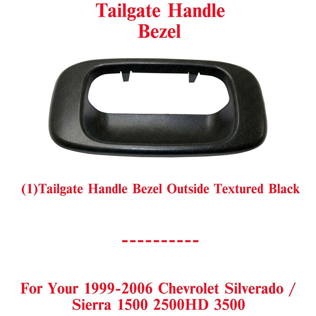 Tailgate Handle Bezel Outside For 1999-2006 Silverado / Sierra 1500 2500HD 3500