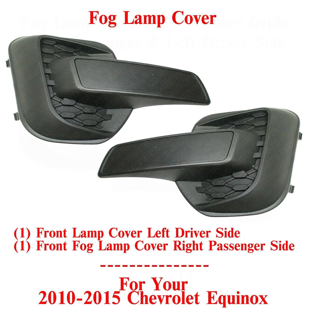 Front Fog Light Cover Left Driver & Right Passenger Side For 2010-2015 Equinox