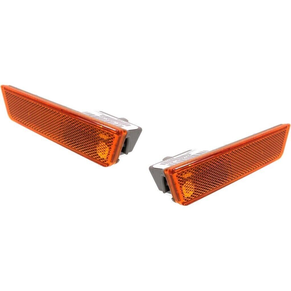 Front Bumper Side Marker Parking Lights LH & RH For 2008-2014 Dodge Challenger