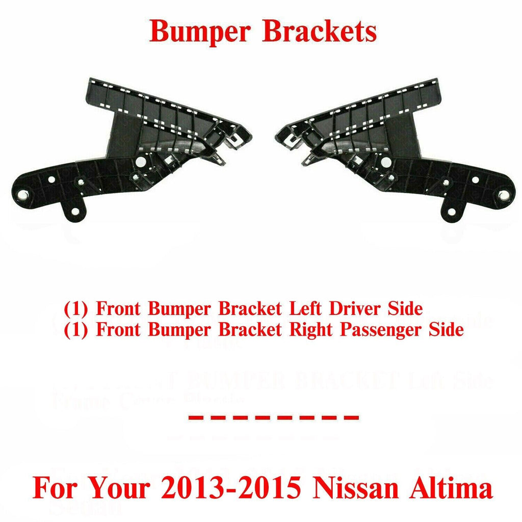 Set of 2 Front Bumper Bracket Left and Right Side for 2013-2015 Nissan Altima