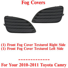 Load image into Gallery viewer, Front Fog Covers Textured Black Right &amp; Left Side For 2010-2011 Toyota Camry
