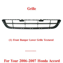 Load image into Gallery viewer, Front Bumper Lower Center Grille Textured For 2006-2007 Honda Accord Sedan