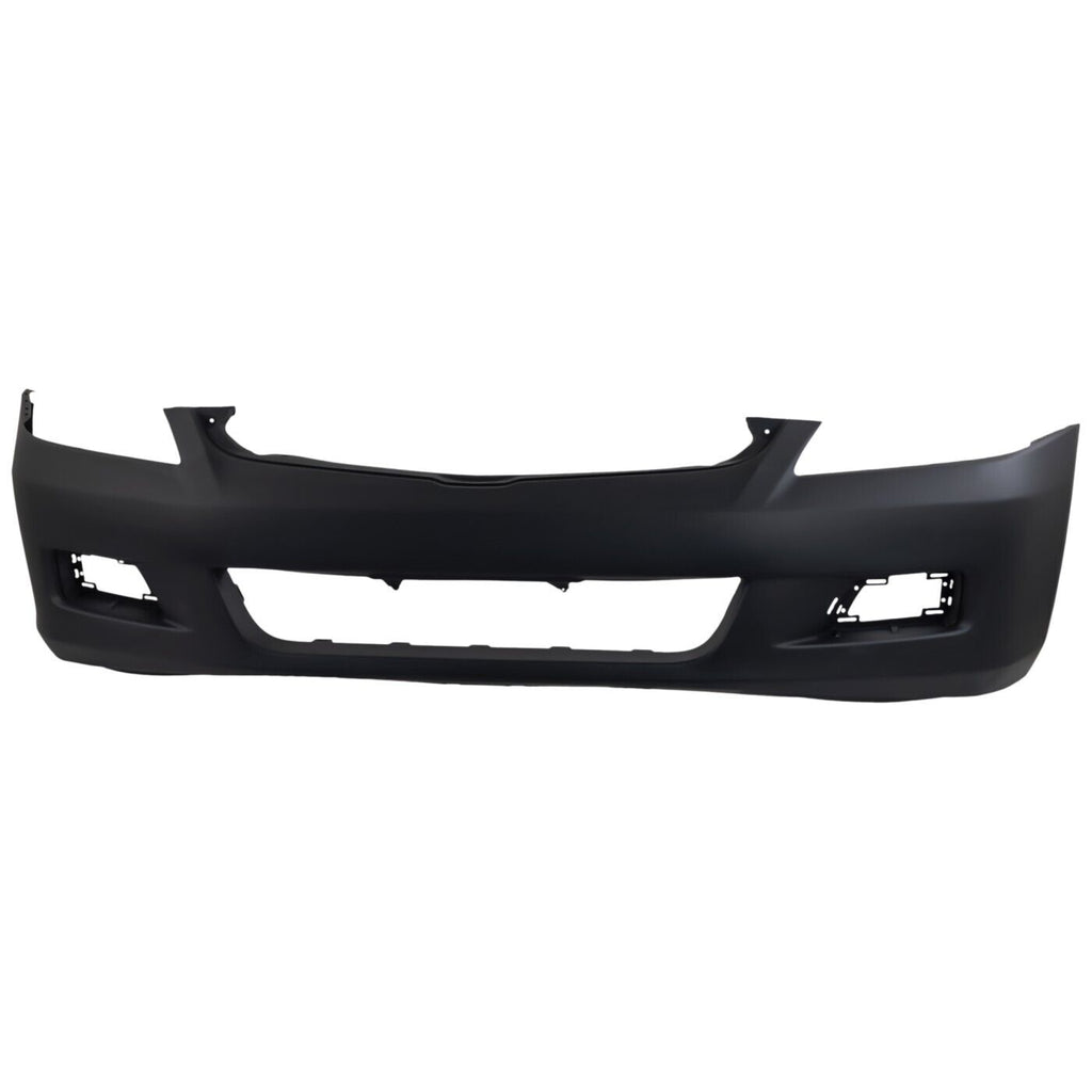 Front Bumper Cover Primed with Fog Light Holes For 2006-2007 Honda Accord Sedan