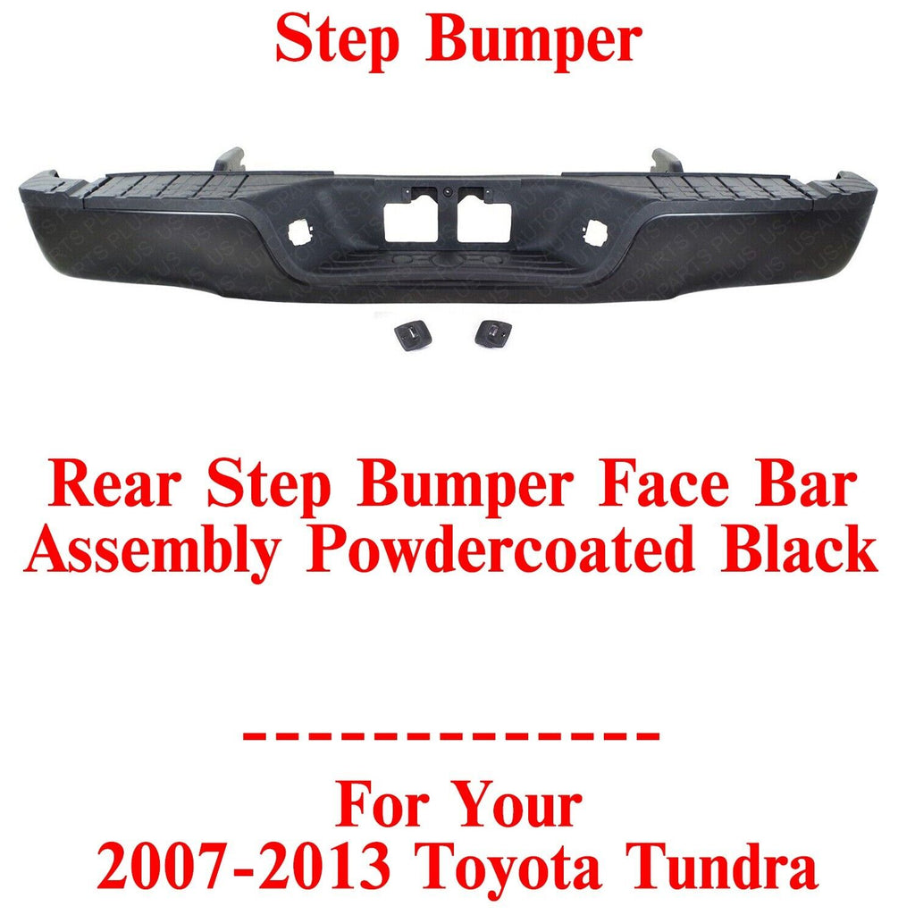 Rear Step Bumper Face Bar Assembly Steel For 2007-2013 Toyota Tundra Fleetside