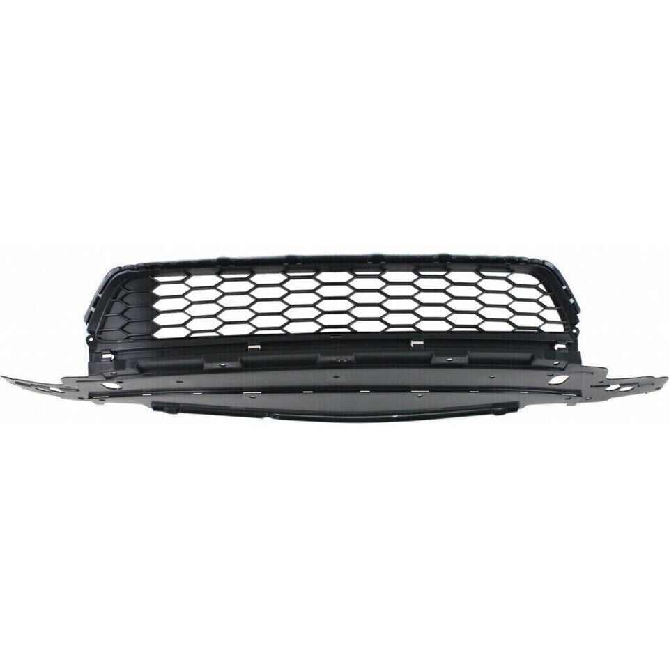 Front Bumper Upper & Lower Grille Textured Gray For 2013-2015 Honda Accord Sedan
