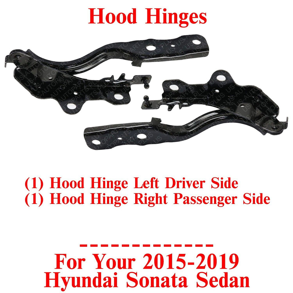 Hood Hinges Left Driver &Right Passenger Side For 2015-2019 Hyundai Sonata Sedan