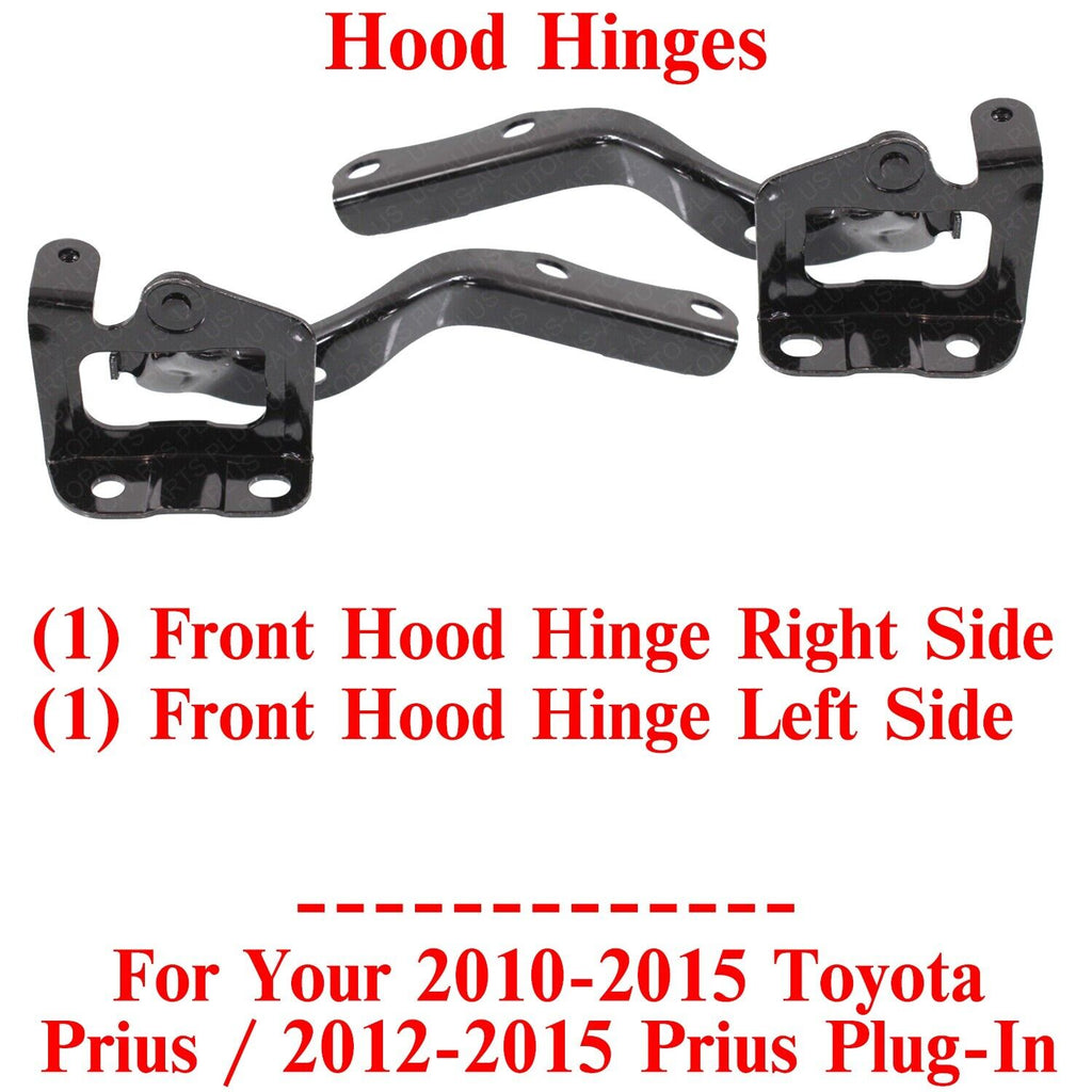 Hood Hinges Left & Right Side For 2010-2015 Toyota Prius / 2012-15 Prius Plug-In