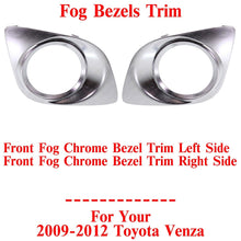 Load image into Gallery viewer, Front Fog Chrome Bezels Trim Left and Right Side For 2009-2012 Toyota Venza 2Pcs