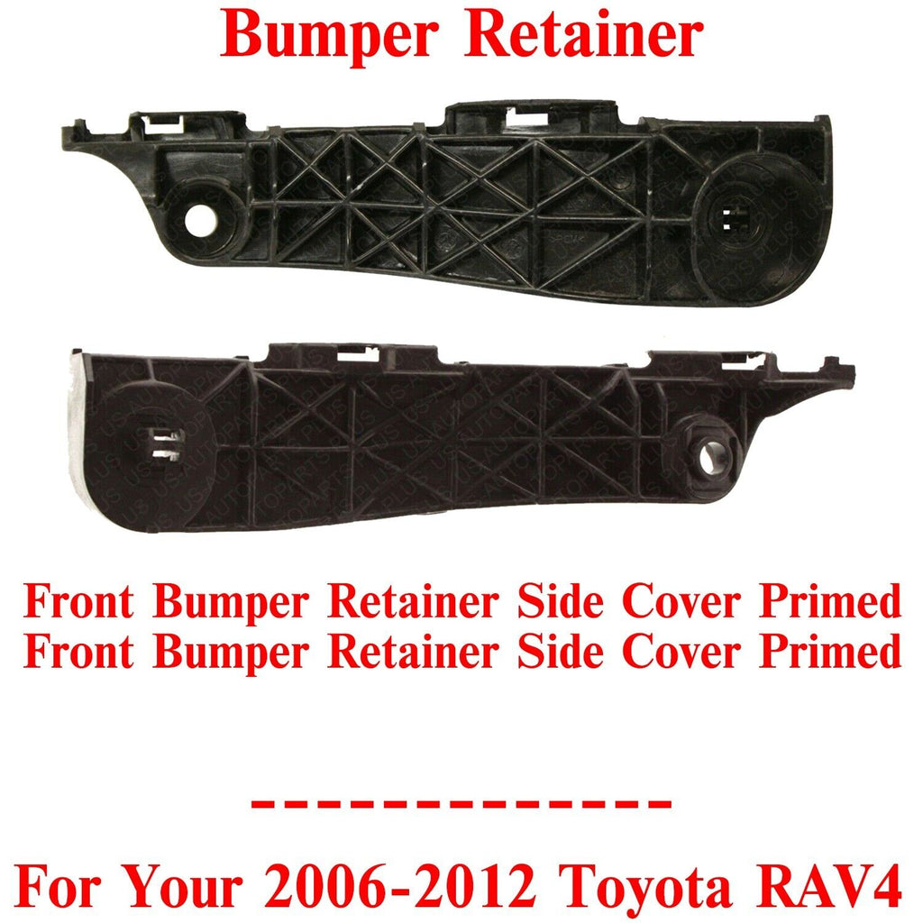 Front Bumper Retainers Side Cover Primed LH & RH Plastic For 2006-12 Toyota RAV4