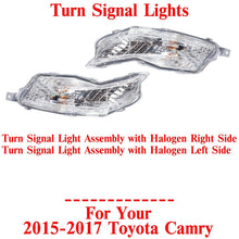 Load image into Gallery viewer, Front Turn Signal Lights Assembly with Halogen LH&amp;RH For 2015-2017 Toyota Camry