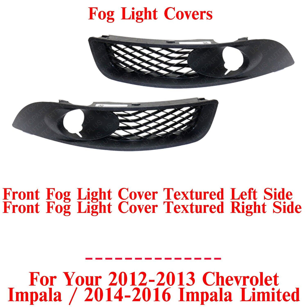 Fog Light Covers Textured LH&RH For 2012-2013 Impala / 2014-2016 Impala Limited