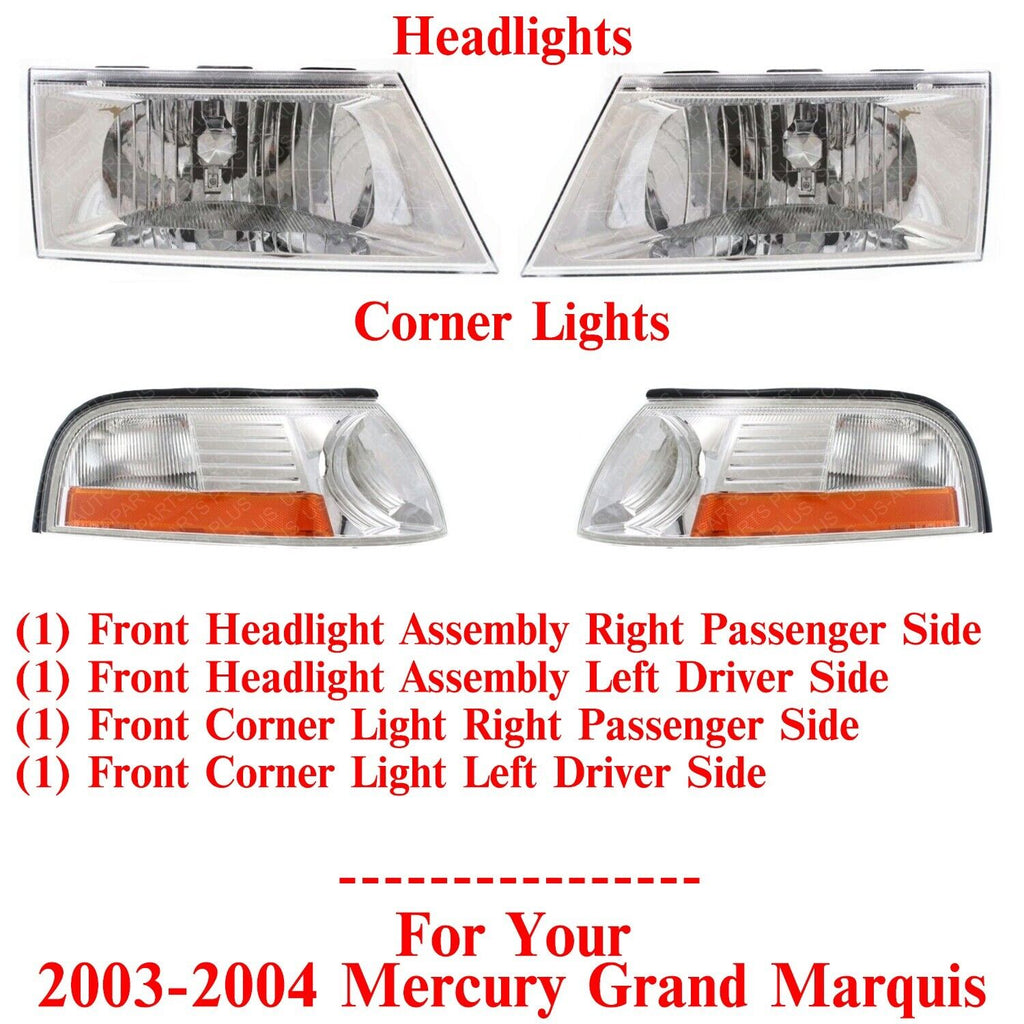 Headlight Kit For 2003-2004 Mercury Grand Marquis