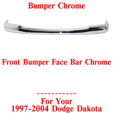 Load image into Gallery viewer, Front Bumper Face Bar Chrome Steel For 1997 - 2004 Dodge Dakota