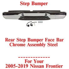 Load image into Gallery viewer, Rear Step Bumper Face Bar Chrome Assembly Steel For 2005-2019 Nissan Frontier