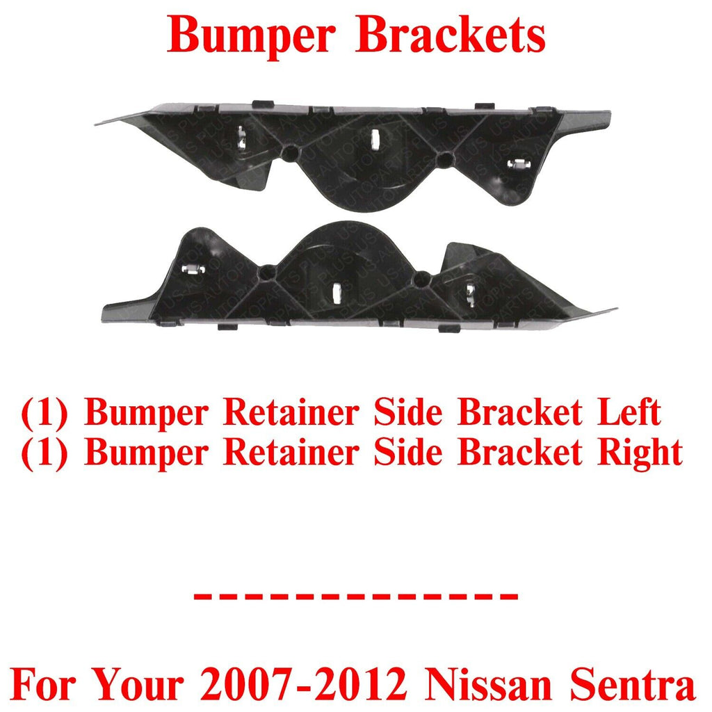 Front Bumper Retainer Side Brackets Left & Right For 2007-2012 Nissan Sentra