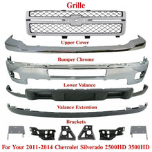 Load image into Gallery viewer, Front Bumper Kit + Grille + Brackets Set For 2011-14 Chevy Silverado 2500HD 3500