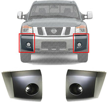 Load image into Gallery viewer, Front Bumper End Caps Primed With Fog light Holes For 04-07 Nissan Titan Armada