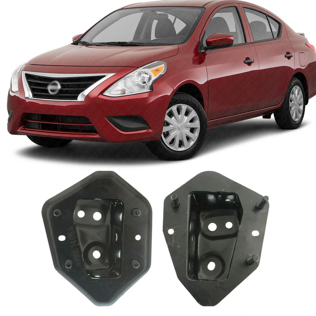 Front Steel Bumper Bracket Set For 2012-2018 Nissan Versa Sedan