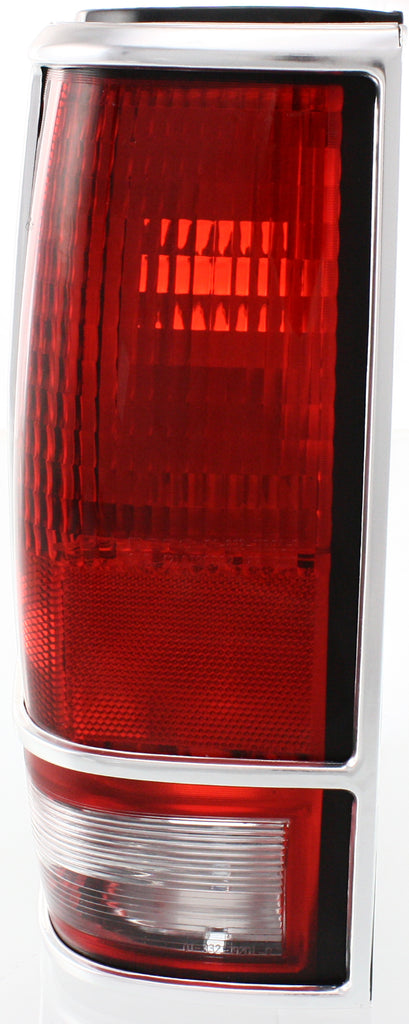 New Tail Light Direct Replacement For S10 PICKUP 82-93 TAIL LAMP LH, Lens and Housing, w/ Chrome Trim GM2800105 915707