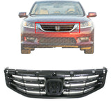 Grille Textured Black Shell & Insert Plastic For 2011-2012 Honda Accord Sedan