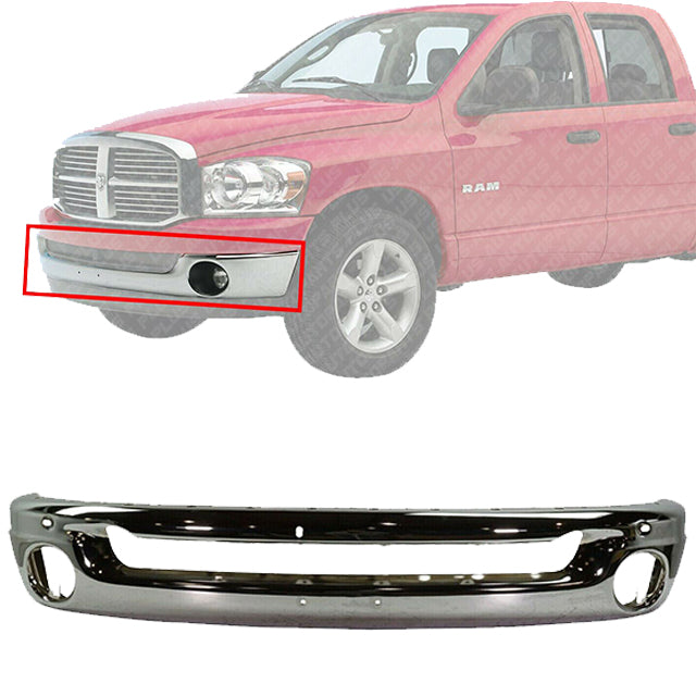 Front Bumper Face Bar Chrome For 2002-08 Dodge Ram 1500 / 03-09 2500 3500 Pickup