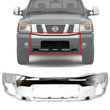 Load image into Gallery viewer, Front Bumper Face Bar Chrome Steel For 2004-2014 Nissan Titan Armada