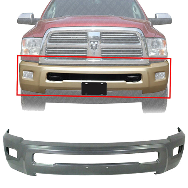 Front Bumper Face Bar Primed With Fog Light Holes For 2010 - 2018 RAM 2500 3500