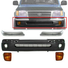 Load image into Gallery viewer, Front Textured Bumper Cover Chrome Trim &amp; Signal Lamp LH RH For 1998-2000 Tacoma