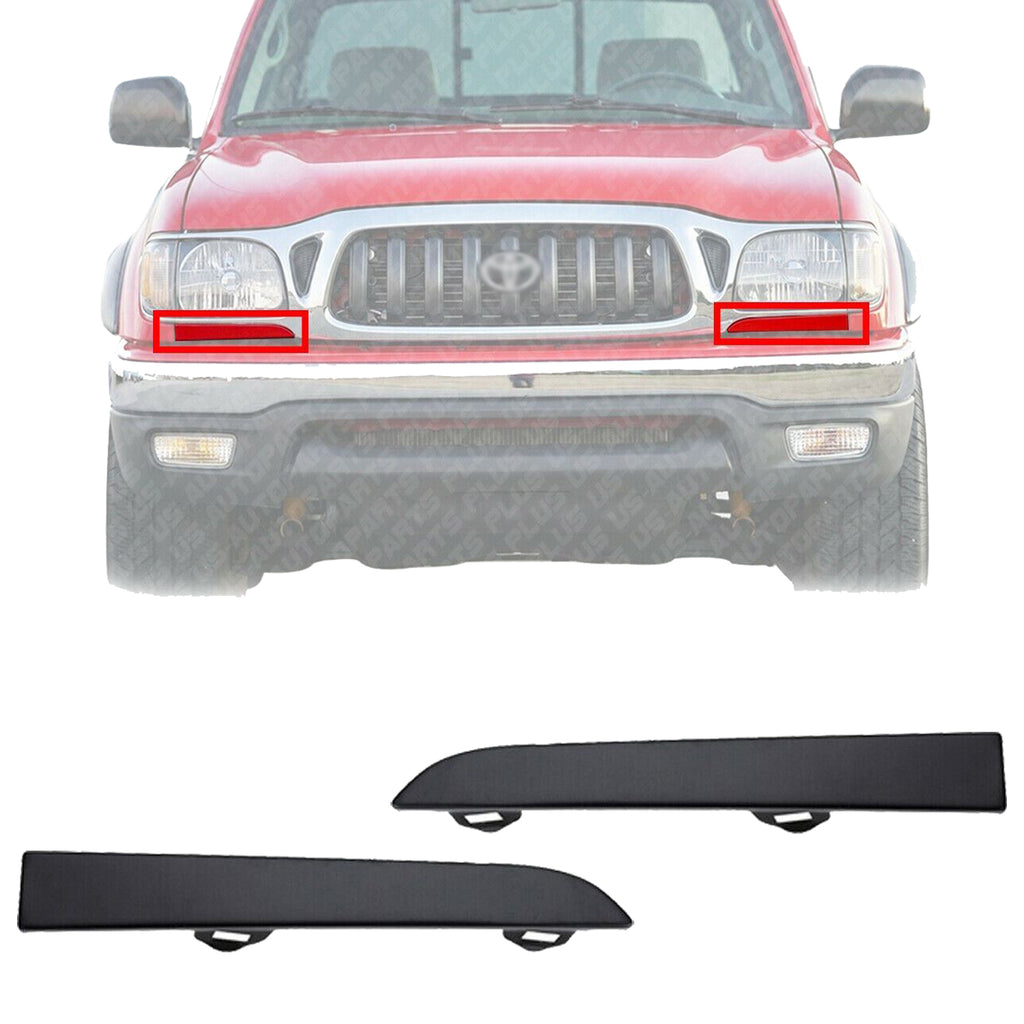 Front Bumper Headlight Filler Primed Steel RH + LH For 2001 - 2004 Toyota Tacoma