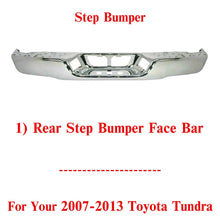 Load image into Gallery viewer, Rear Step Bumper Face Bar Chrome Steel For 2007 - 2013 Toyota Tundra Fleet Side