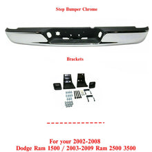 Load image into Gallery viewer, Rear Chrome Step Bumper Assembly For 2002-2008 Ram 1500/ 2003-2009 Ram 2500 3500