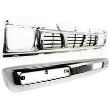 Load image into Gallery viewer, Front Bumper Chrome Steel + Grille Shell and Insert For 1996-1997 Nissan Pickup