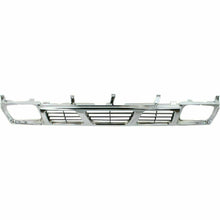 Load image into Gallery viewer, Front Bumper Chrome Steel + Grille Shell and Insert For 1996-1997 Nissan Pickup