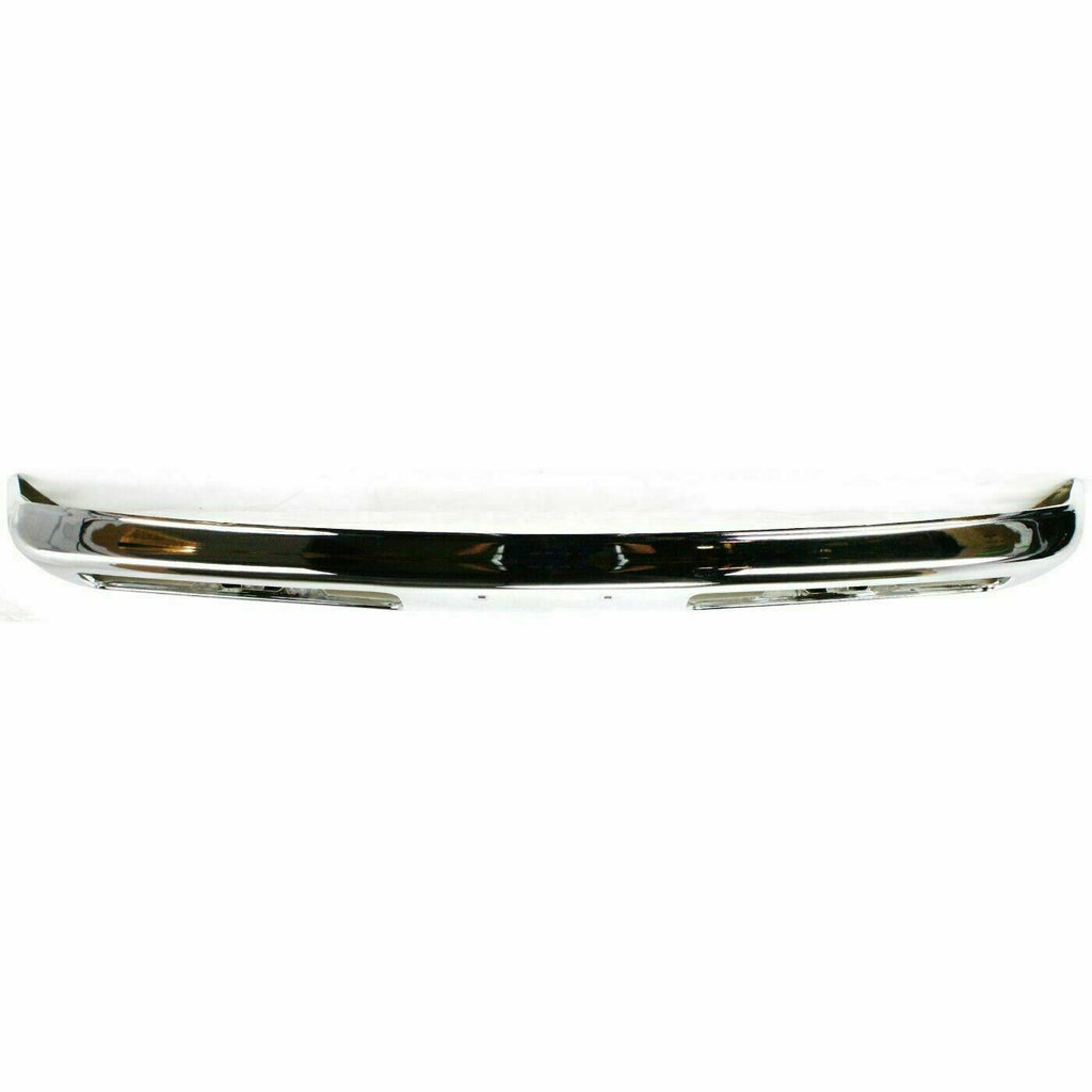 Front Bumper Chrome Steel + Grille Shell and Insert For 1996-1997 Nissan Pickup